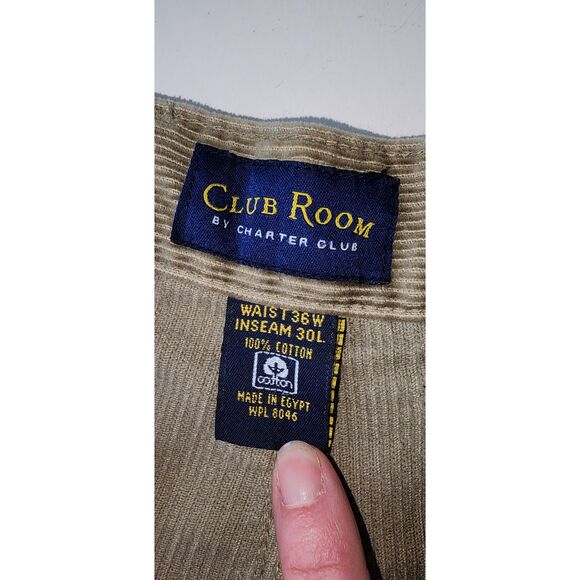 Club Room by Charter Club Tan Corduroy Pants  36 x 30 - Picture 6 of 6